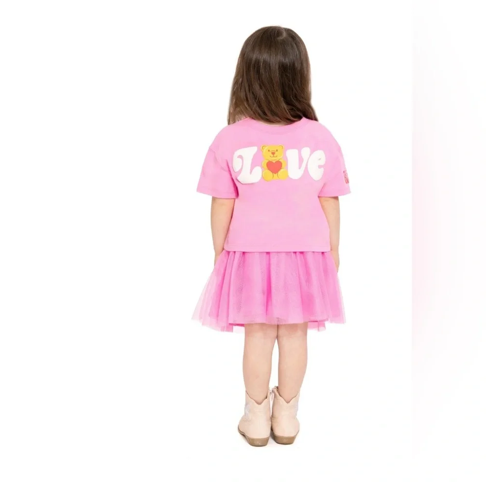 Way To Celebrate Toddler Girls Valentine’s Day Pink Top & Tutu Skirt‎ Set 3T